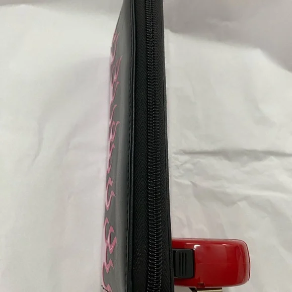 Pink Flames Zip Clutch Women’s Wallet - Picture 11 of 13